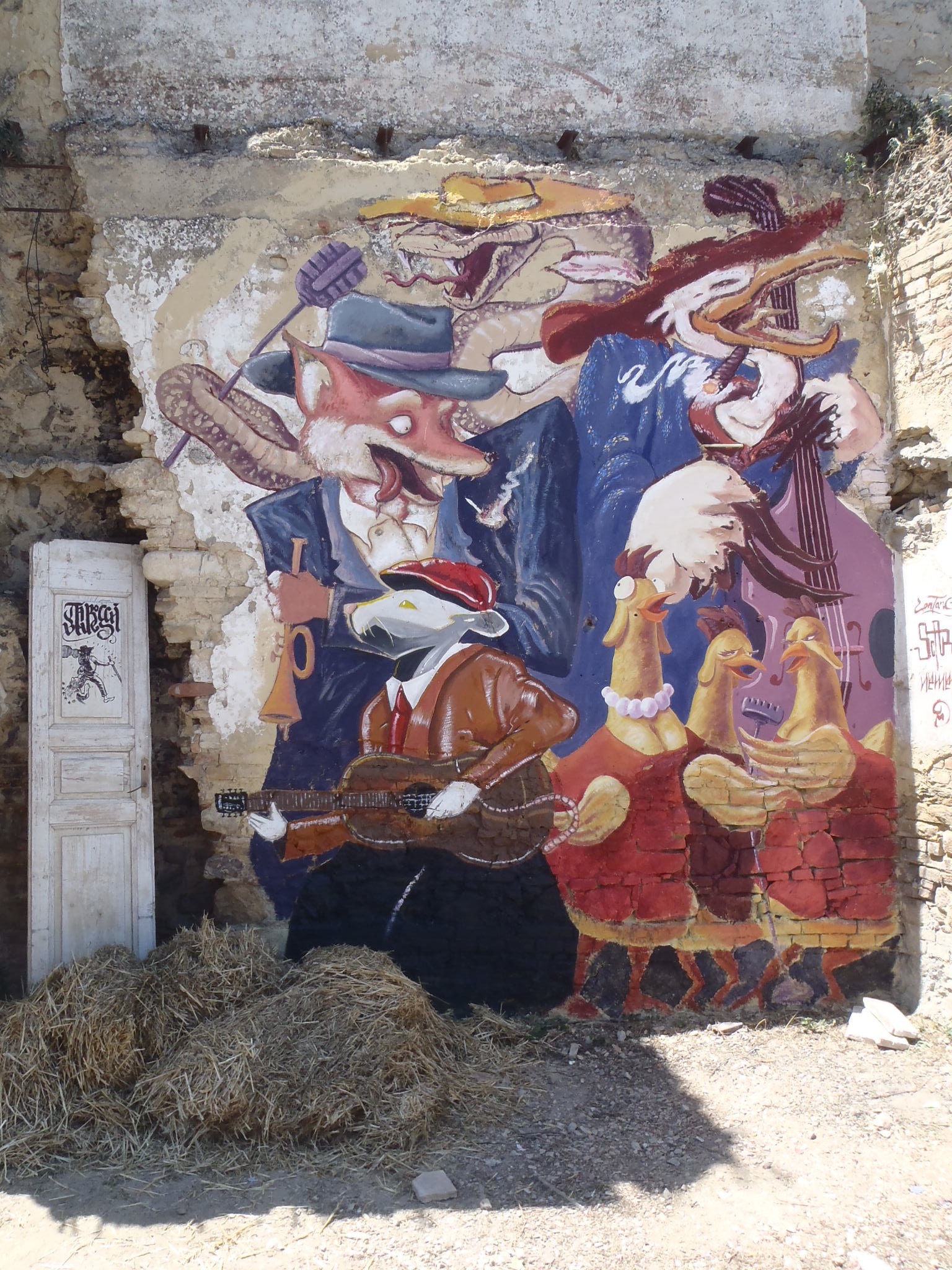 Il primo murales all'interno di Rione Fossi